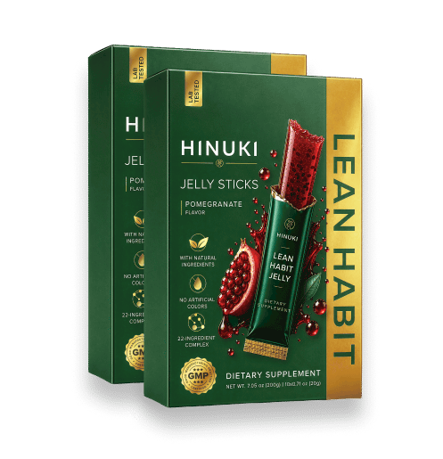 Hinuki 2-packs bunt — två gröna Lean Habit gelésticklådor